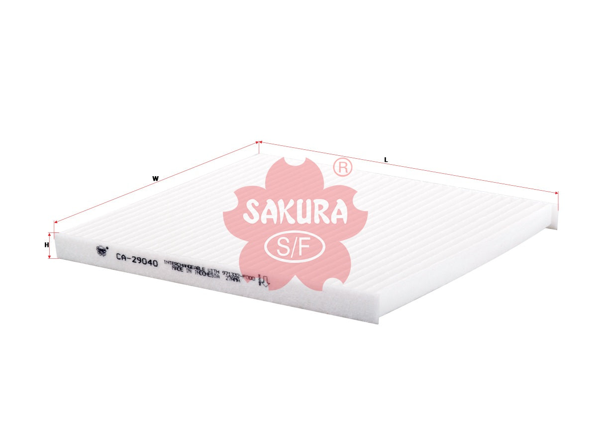 SAKURA,, Cabin Air Filter (Element), 97133-2F010, CA-29040, KIA