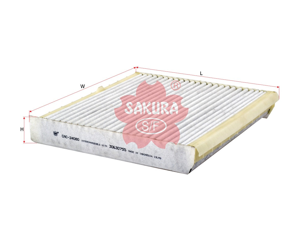 SAKURA,, Cabin Air Filter (Element), 9171757, CAC-24080, VOLVO CARS