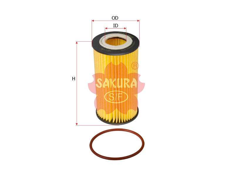 กรองน้ำมันเครื่อง(ไส้กรอง) SAKURA, 8692305, EO-19030, VOLVO CARS (123290)