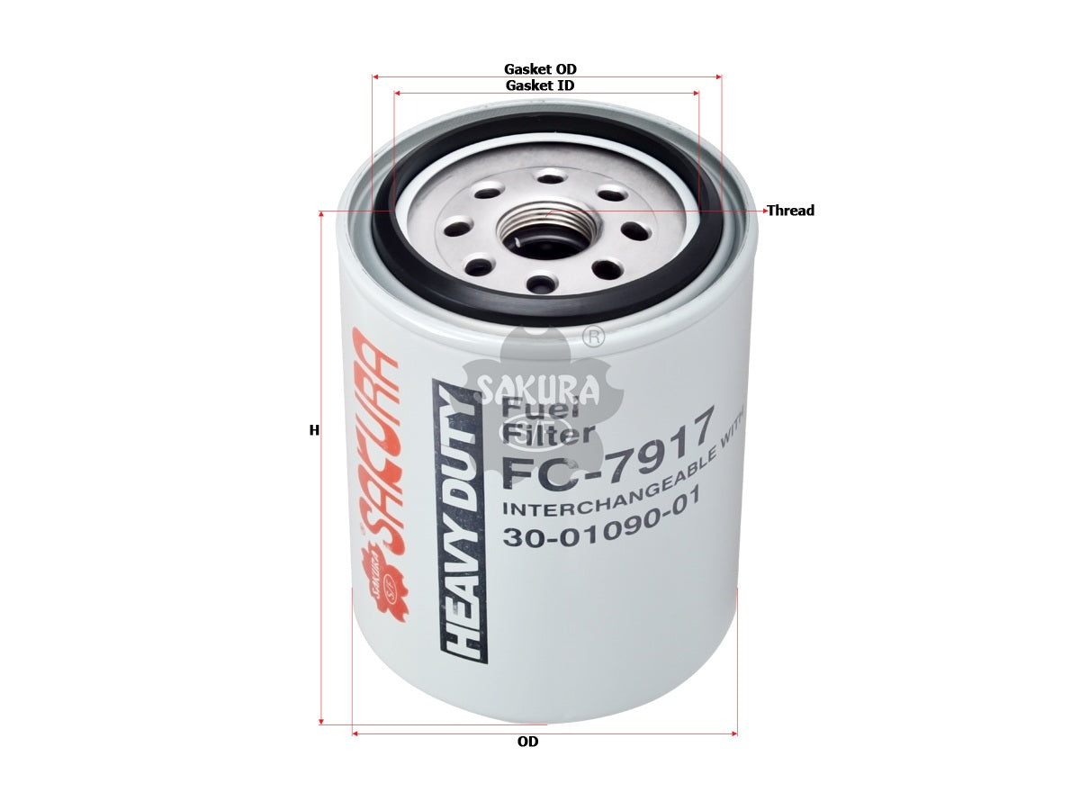 SAKURA,, Fuel Filter (Spin-On), 30-01090-01, FC-7917, CARRIER ...
