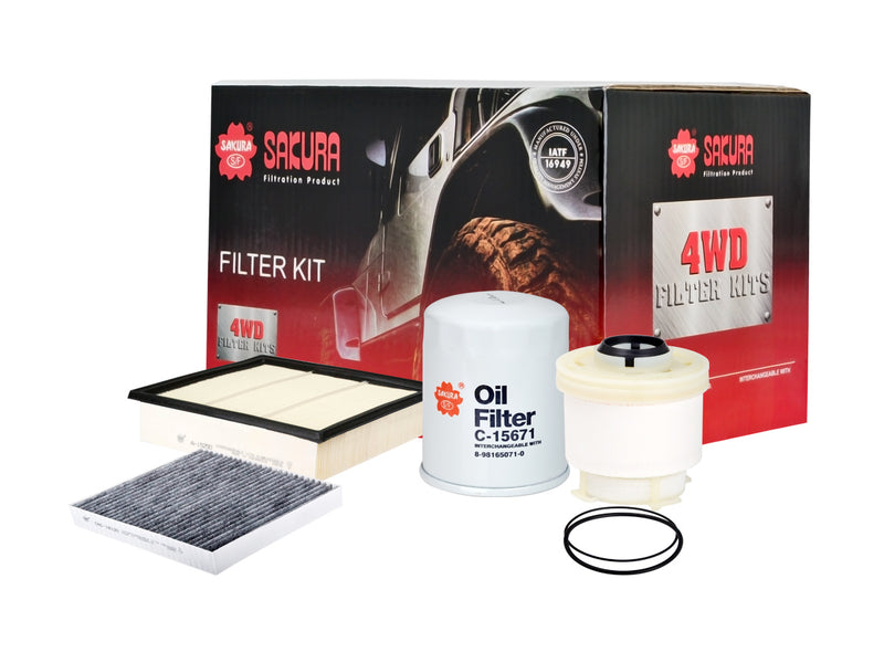 SAKURA,, 1 (Filter Kit), 90915-03002+17801-0C010+23390-0L050+87139-06080, K-11500, TOYOTA