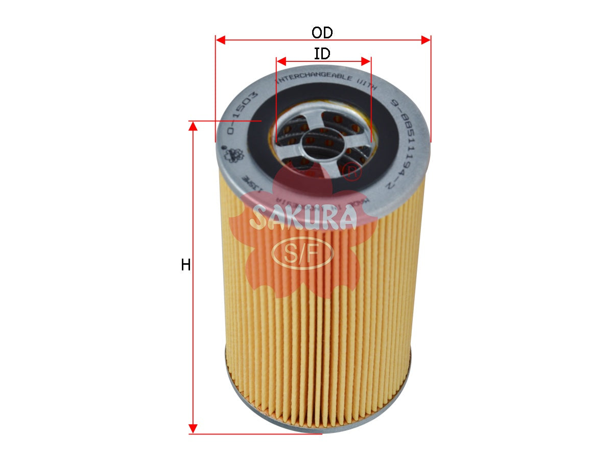 SAKURA,, Oil Filter (Element), 5-87810293-1, O-1503, HITACHI