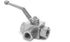 SBBFO-06 | 3/8" 3-Way Block Body Mounted Panel, Threaded Ball Valve - DP 316 Stainless (102093)