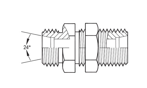 SS-5040L-08 | 08 mm tube (M14x1.5 thread) DIN Bulkhead Union (097459)
