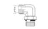 SS-5077S-10-06 | 10 mm tube (M18x1.5 thread) X 3/8" 90Â° Male SAE ORB (097691)