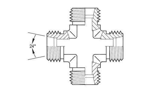 SS-5096S-06 | 06 mm tube (M14x1.5 thread) DIN Union Cross (096897)