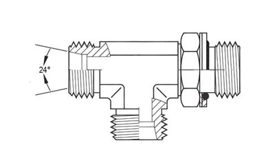 เอสเอส-5158S-38-38-24 | ท่อ 38 มม. (เกลียว M52x2.0) DIN X 1-1/2" ตัวผู้ BSPP (096919)
