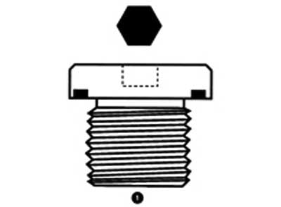 SS-9028-08 - 1/2" BSPP ปลั๊กปิดผนึกเทเปอร์ - สเตนเลสสตีล (097092)