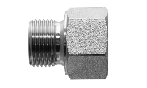 SS-9035-06-06 | 3/8" Male BSPP x 3/8" Female NPTF - Stainless Steel (097063)