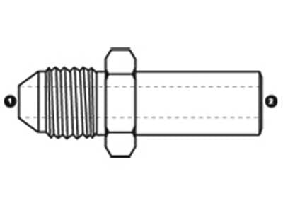 SS-9200-16-25 - 1" Male JIC x Metric Standpipe - Stainless Steel (097130)