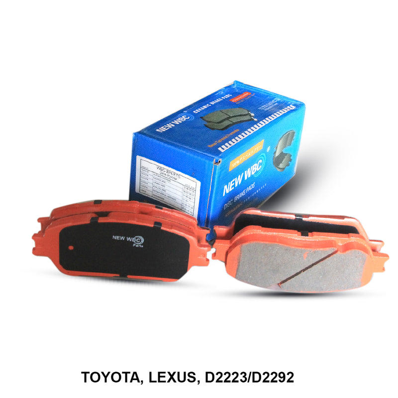 New WBC Brake Pad, Ceramic, D2223, 04465-65020, for Toyota Camry
