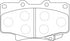 NIBK Brake Pad Ceramic, D2094, 04491-60180, for Toyota Land Cruiser