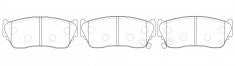 NIBK Brake Pad Ceramic, D1133, D1158, D1208, 41060-50Y90, for Nissan Altima
