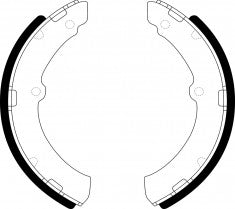 NIBK, Brake Shoes, NR-1071, FN2329, AKEBONO