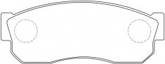 NIBK Brake Pad Ceramic, D1018, A-107K, PN2080, for Nissan Frontier