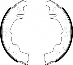 NIBK, Brake Shoes, NR-1095, FN2397, AKEBONO