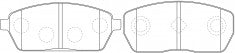 NIBK Brake Pad Ceramic A-305K, PN9408 AKEBONO
