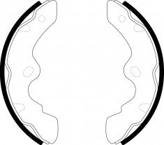 NIBK, Brake Shoes, NR-4014, FN4428, AKEBONO