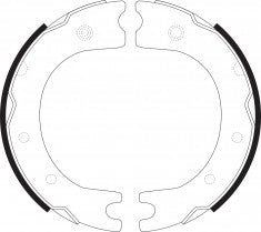 NIBK, Brake Shoes, NR-1062, FN2298, AKEBONO