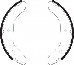 NIBK, Brake Shoes, NR-1038, FN2275, AKEBONO